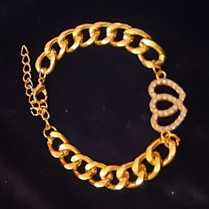 Gold Rhinestone Heart